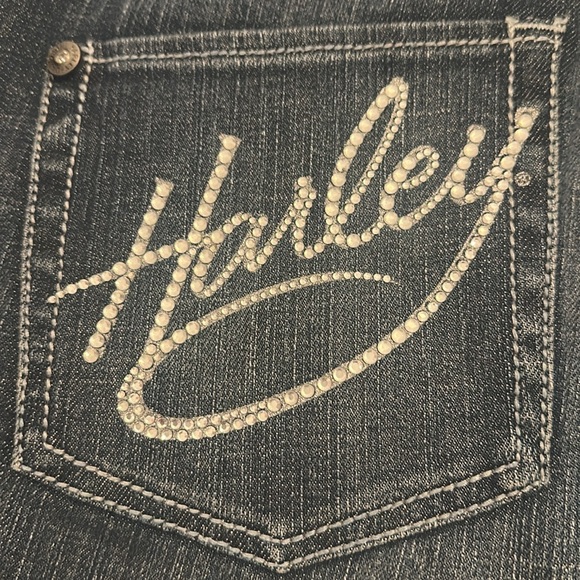 Harley-Davidson Blue Boot Cut Jeans Classic Style - Picture 4 of 5